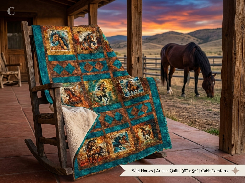 Wild Horses Artisan Quilt