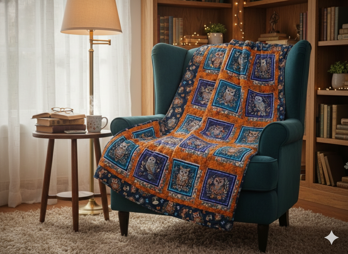 Wise Old Owl Quilt – 41" x 50"